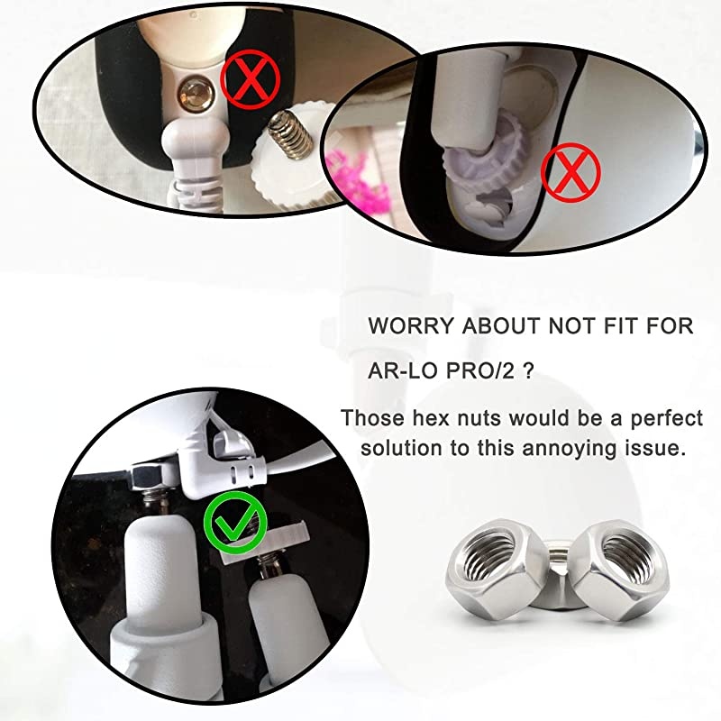 Security Wall MountIndoorOutdoor Mount Compatible with Arlo Arlo pro Arlo pro 2 Arlo pro 3 Eufy 2C Wyze Cam Pan Surveillance Camera with 14 Screw Head White