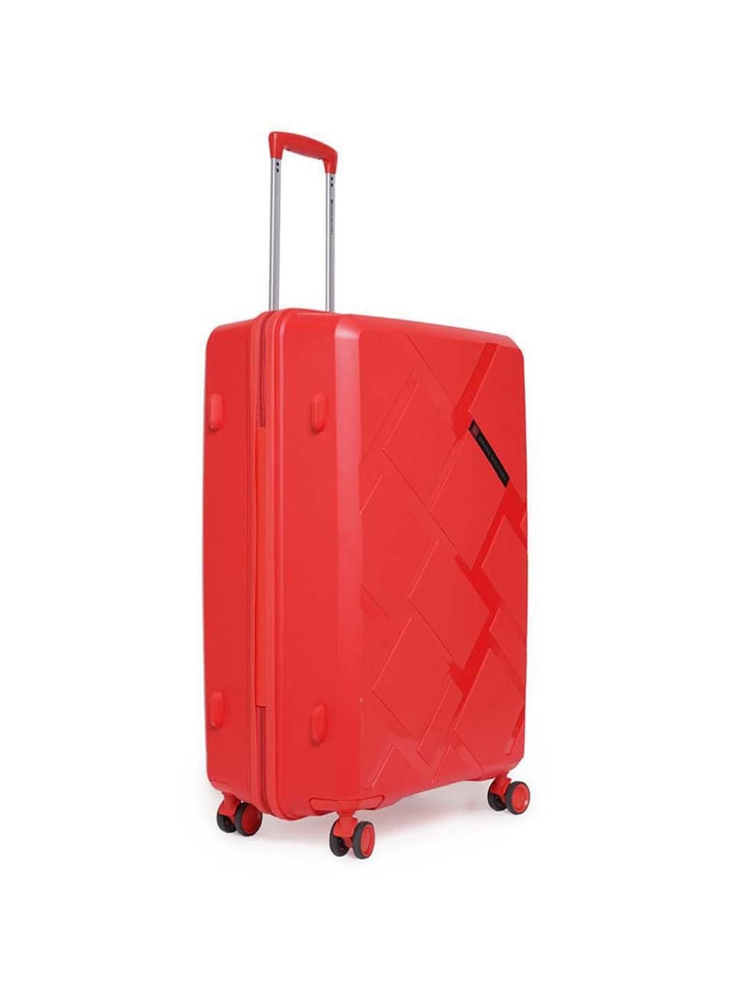 Swiss Military Star Red Textured Hard Large Trolley Bag - 55 cm