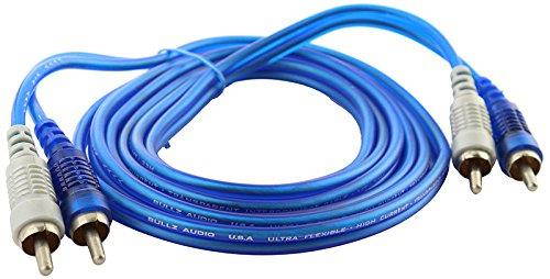 Bullz Audio (B18BR) Blue 18' Transparent RCA Cable