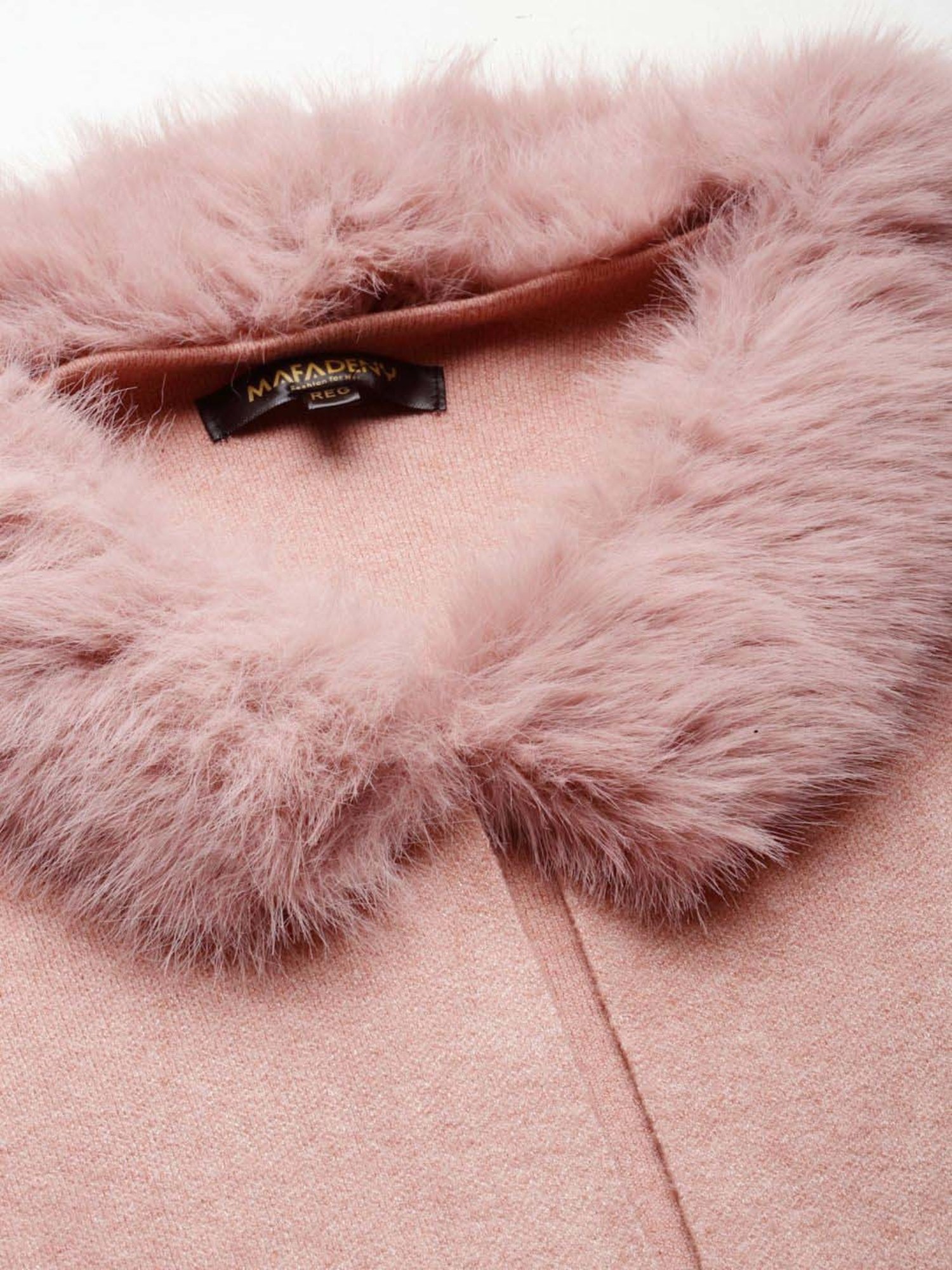 Mafadeny Peach Plain Shrug