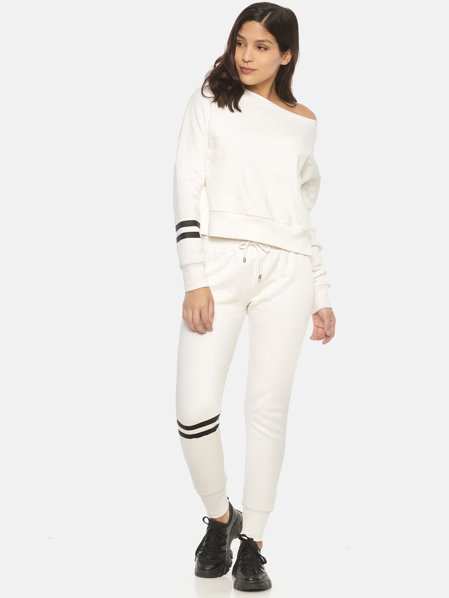 ISU White Cotton Joggers