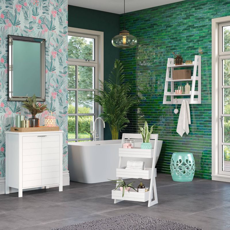 Three Shelf Storage Caddy White - RiverRidge Home