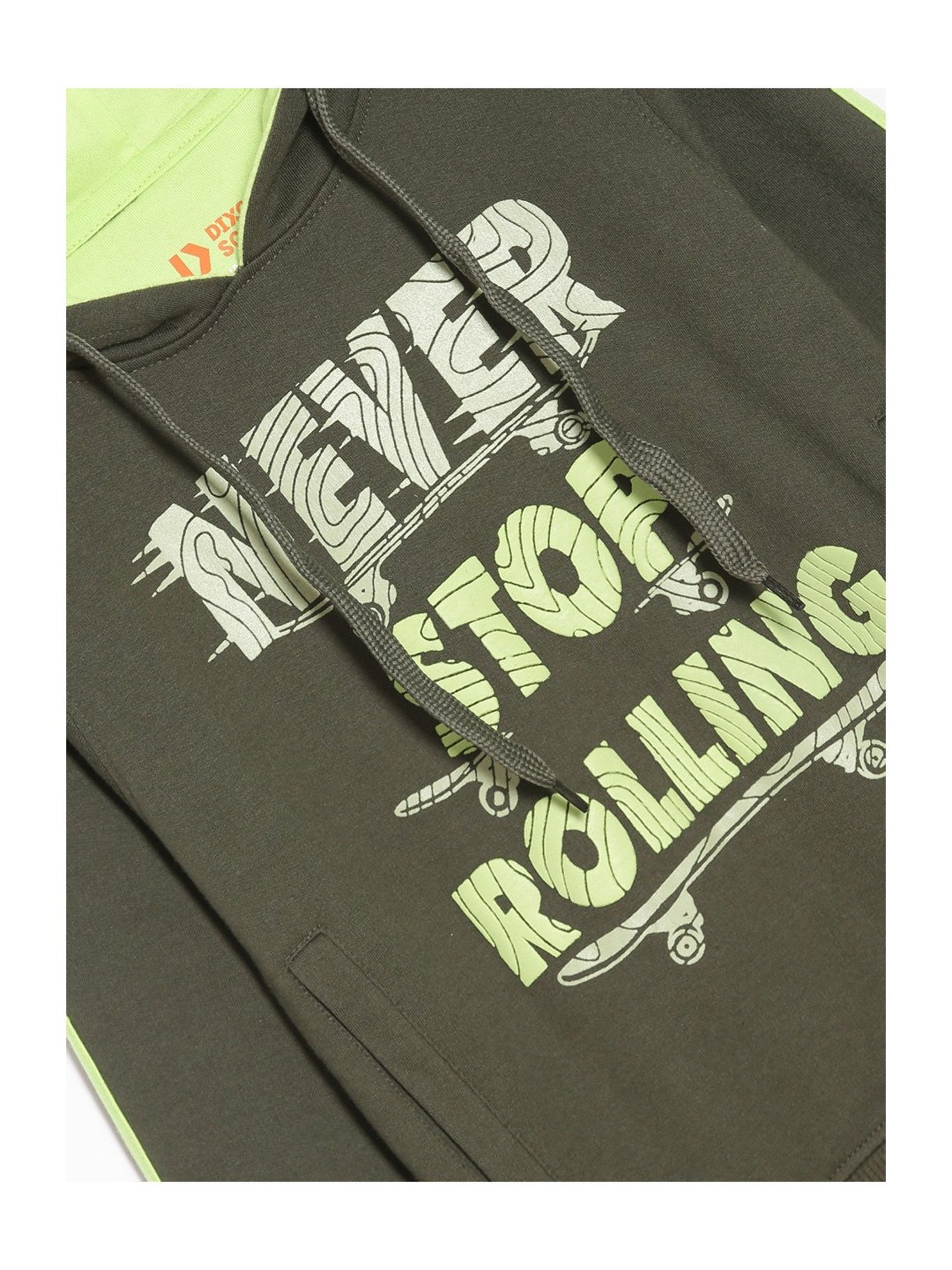 Dixcy Scott Originals Kids Olive Graphic Print Full Sleeves Sweatshirt