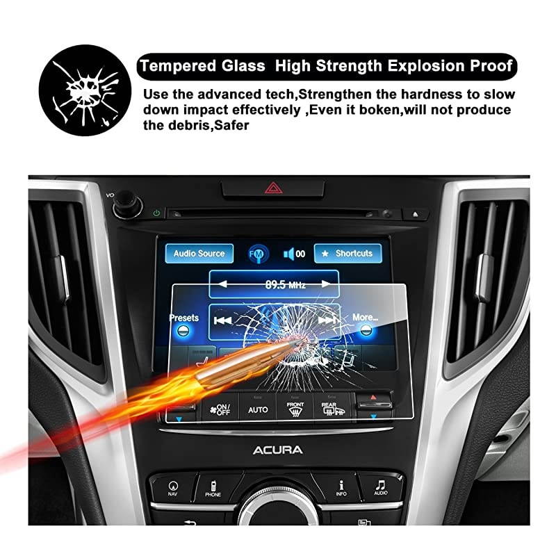 20152018 Acura TLX ODMD Display 7Inch Lower Touch Screen Protector  HD Clear Tempered Glass Guard Shield ScratchResistant Ultra HD Extreme Clarity