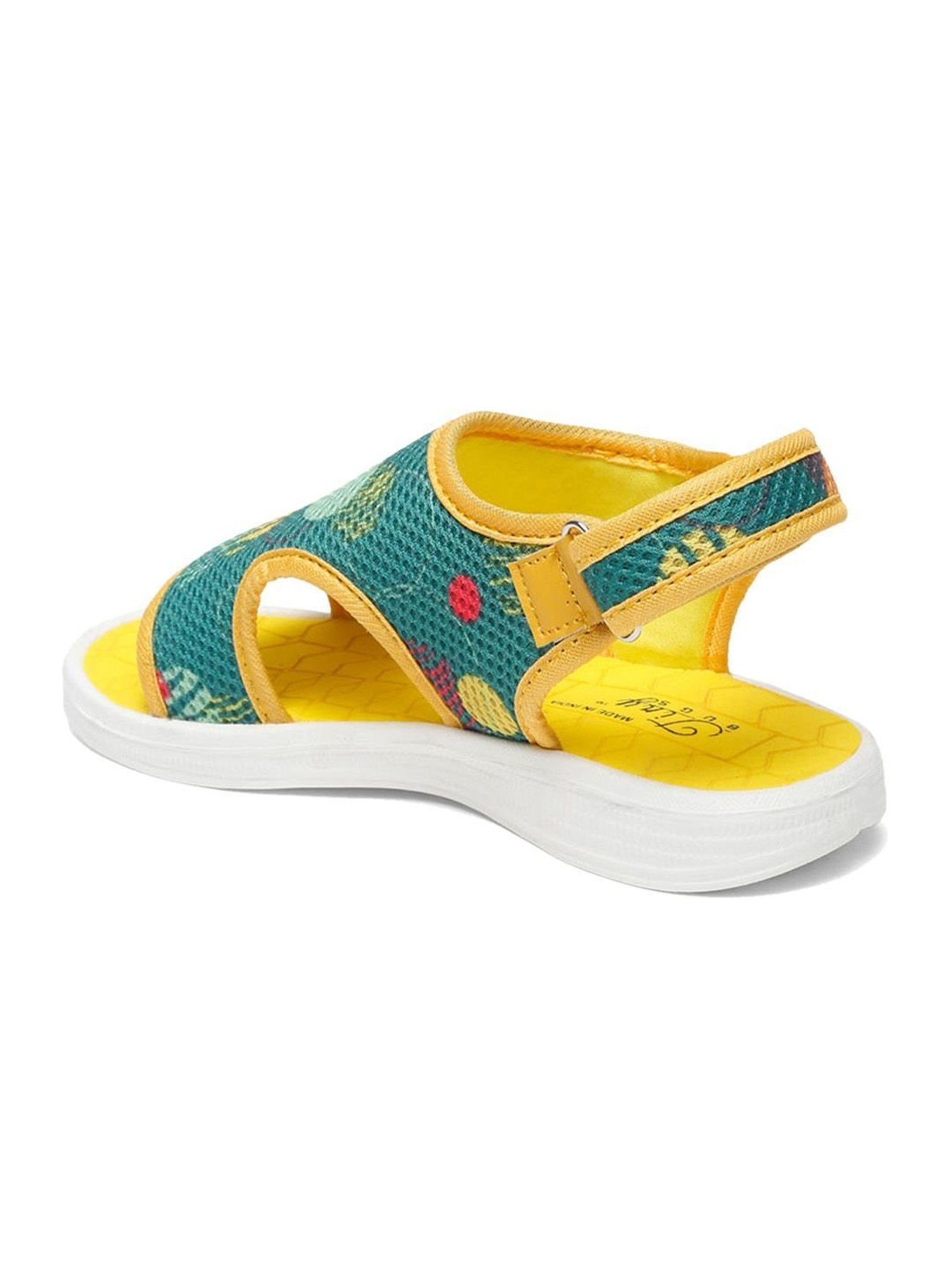 Tiny Bugs Kids Teal Blue & Yellow Floater Sandals
