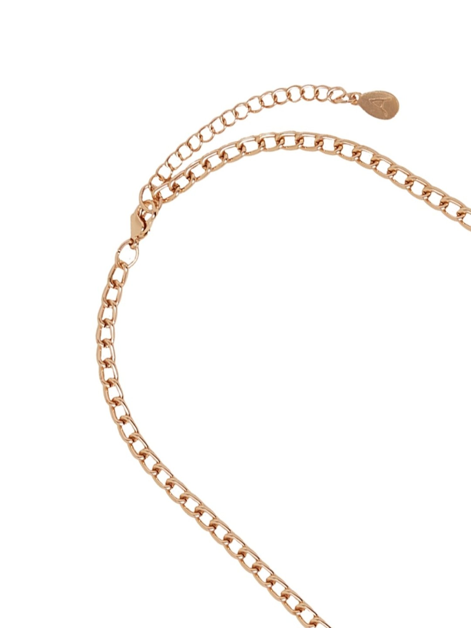 ToniQ Gold-Plated White Baroque Choker Necklace for Women