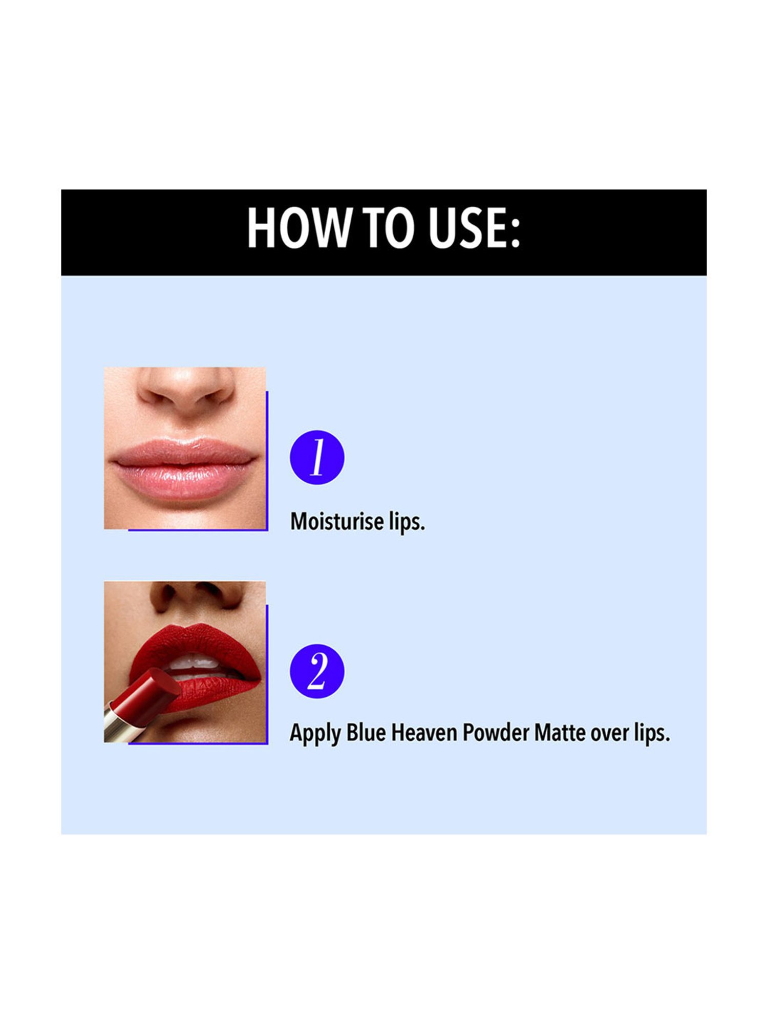 Blue Heaven Powder Matte Lipstick Dreamy Violet - 3.5 gm