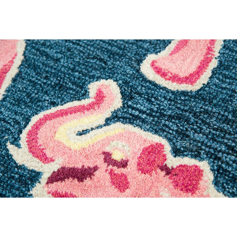 2'6"X4' Tufted Elephants Accent Rug Blue - Rizzy Home