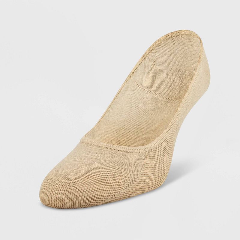 Peds Women's Microfiber Liner Petite 2pk - Black 4-7