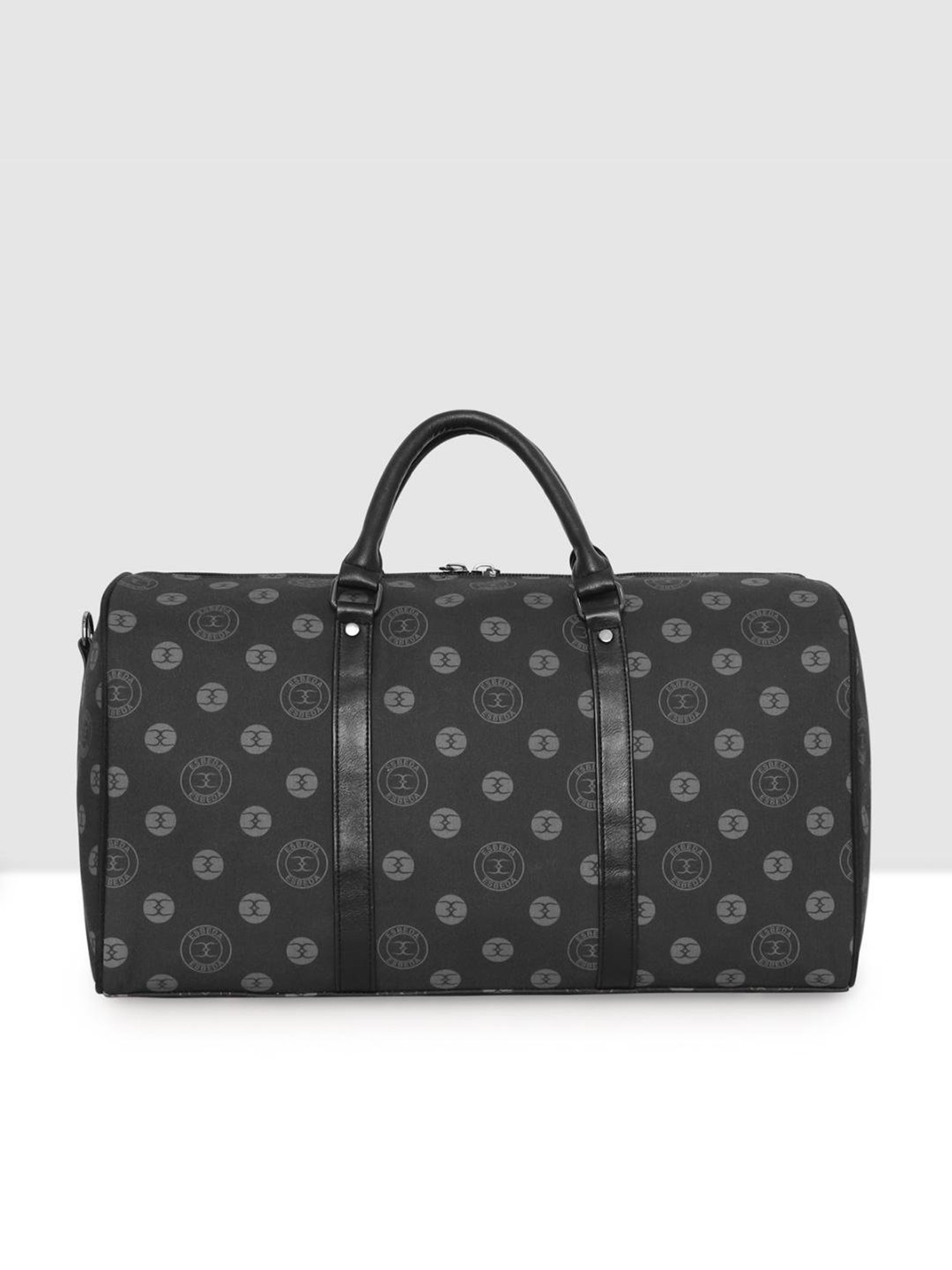 Esbeda Black Printed Large Duffle Bag - 37 Ltrs