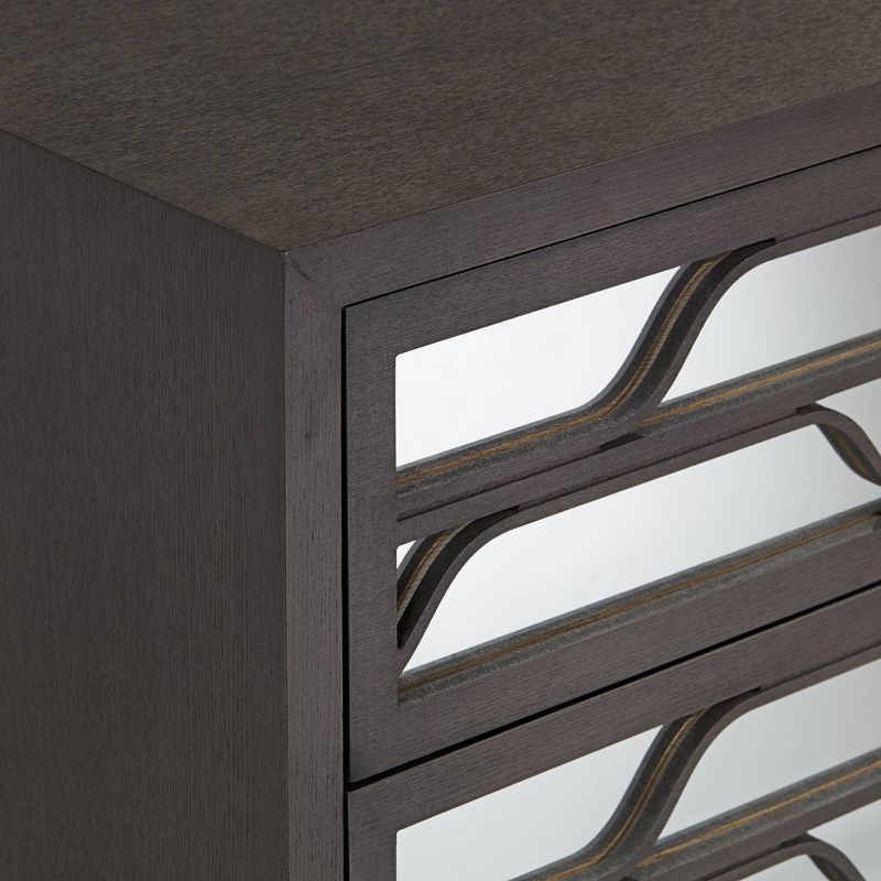 55 Downing Street Carson 33 3/4" Wide Mirrored 3-Drawer Wood Accent Chest