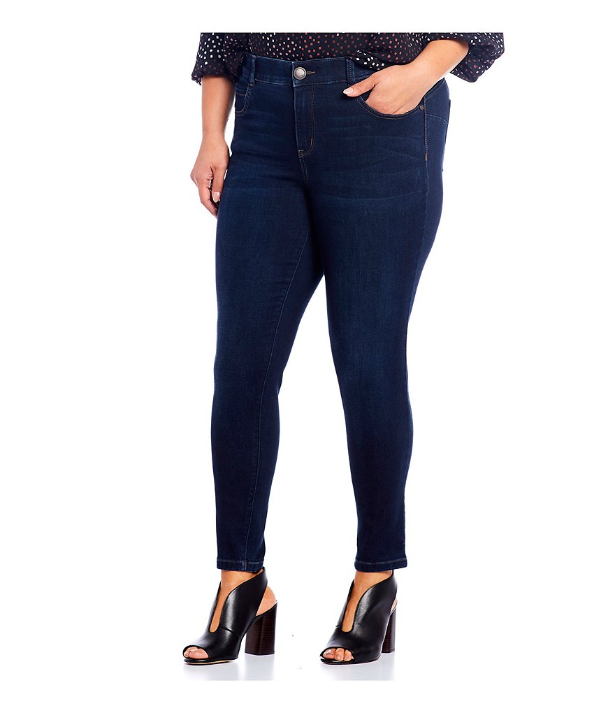 Code Bleu Plus Size #double;F'AB#double; Body Sculpt Skinny Jeans