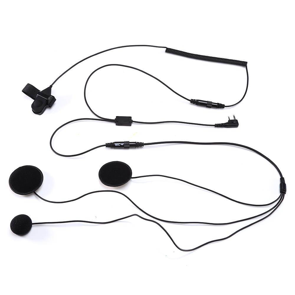 2 PIN Full Face Helmet Motorcycle Race Headset For Baofeng Kenwood Walkie Talkie