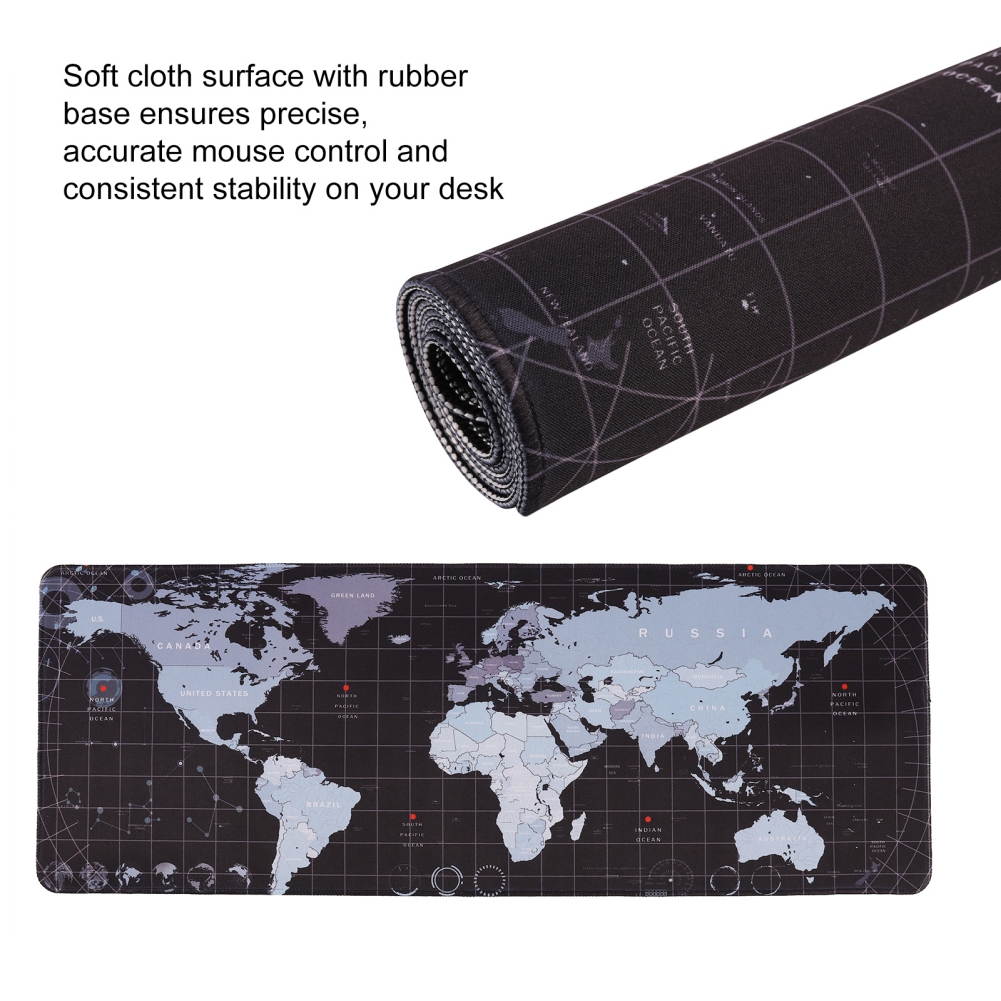 Gaming Mouse Pad Large Size 300*700MM Water-Resistant Extended Mouse Mat World Desk Mat Gaming Support for Computer, PC and Laptop