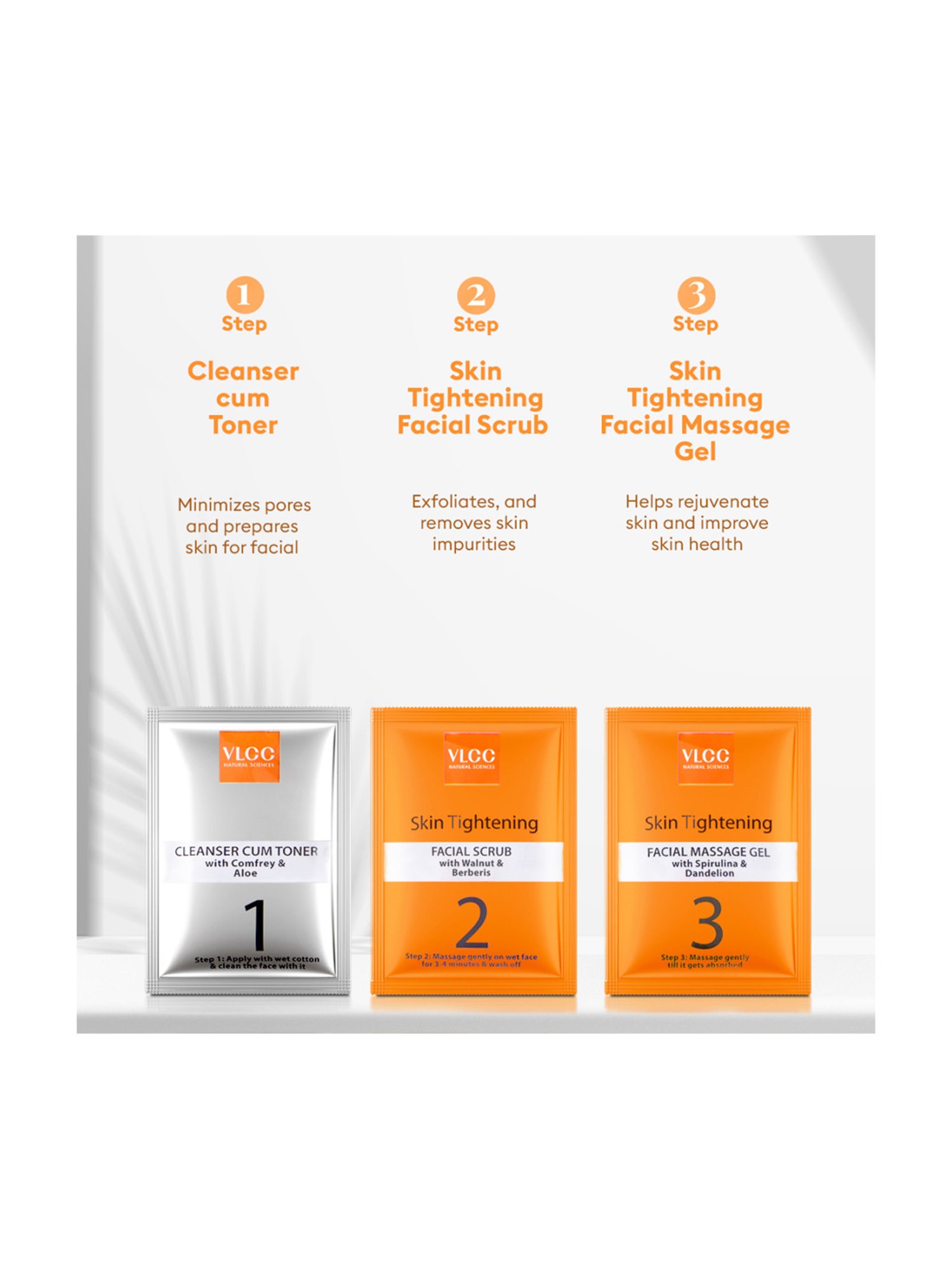 VLCC Skin Tightening Facial Kit - Pack of 3