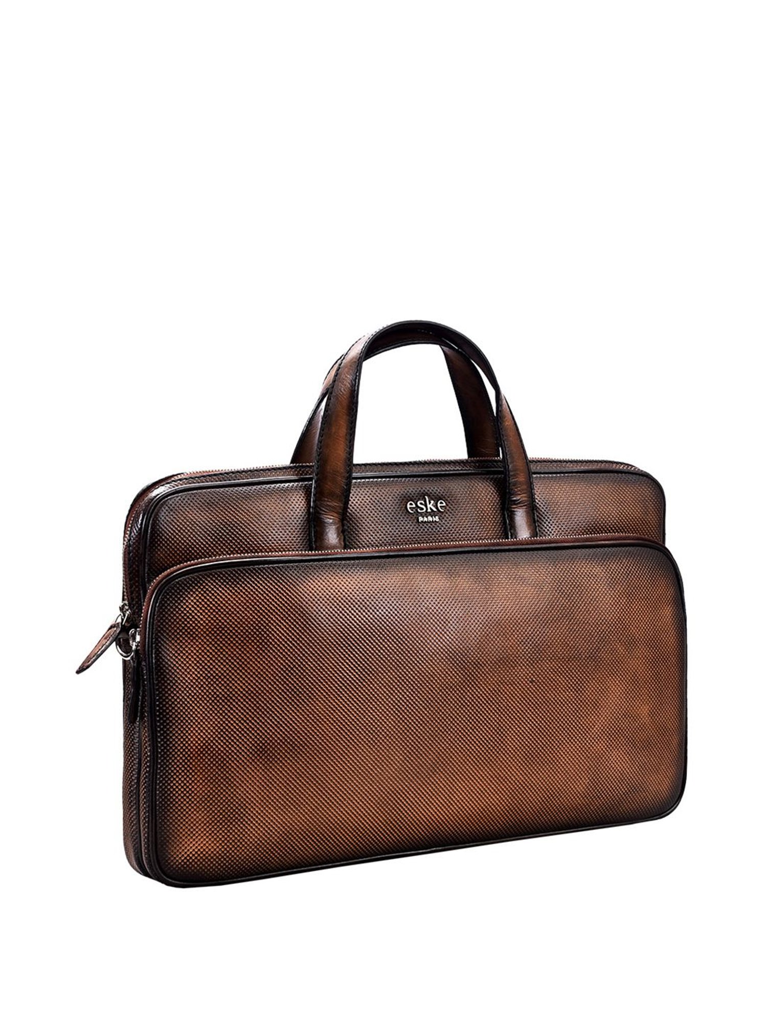Eske Cedro Brown Leather Medium Laptop Messenger Bag