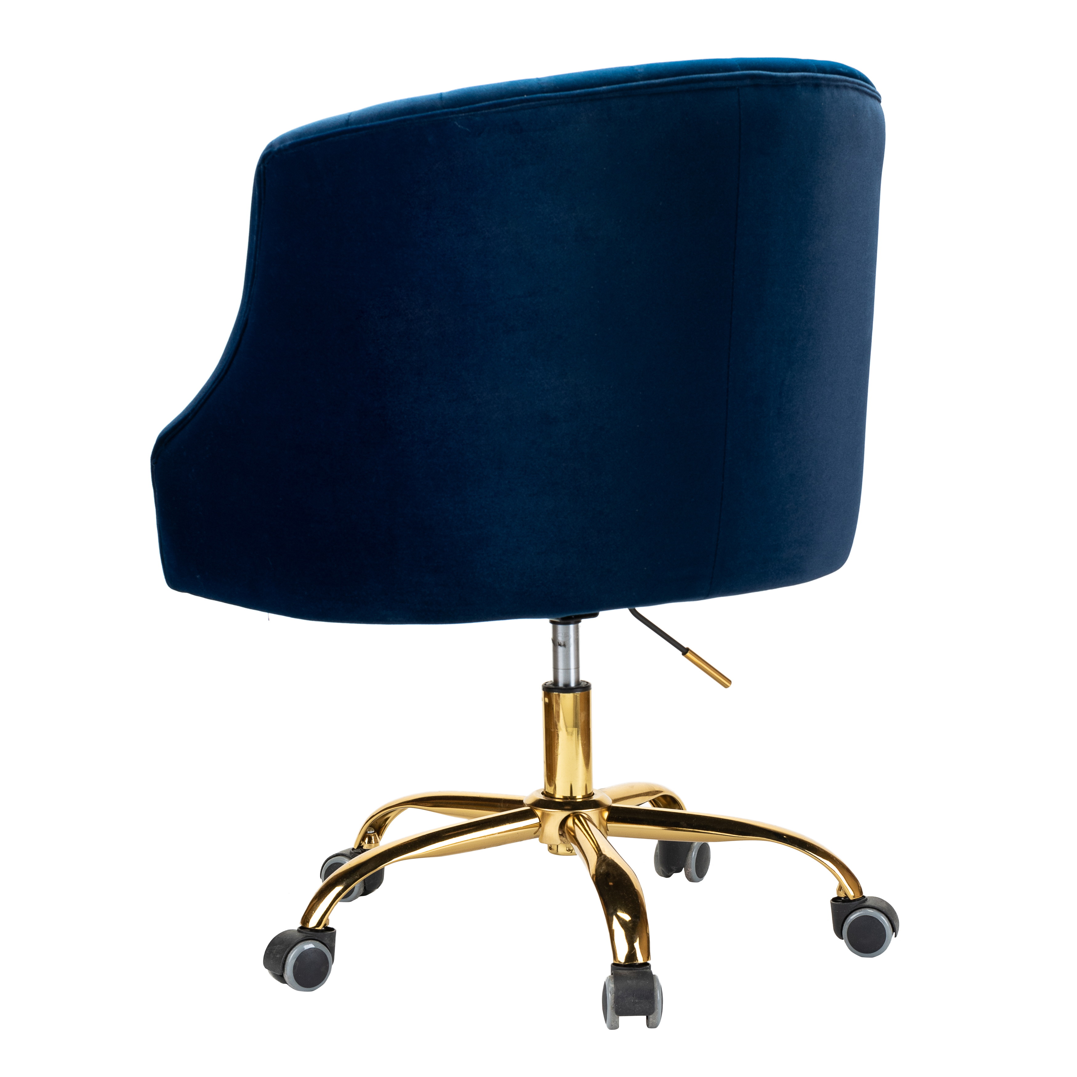 Jayden Creation Lydia Height Adjustable Velvet Task Chair with Swivel Gold Metal Base for Home Office, Bedroom, Living Room