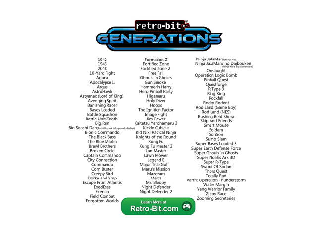 Retro-Bit rb-pp-6539 Generations Plug-n-Play Game Console Red/Black