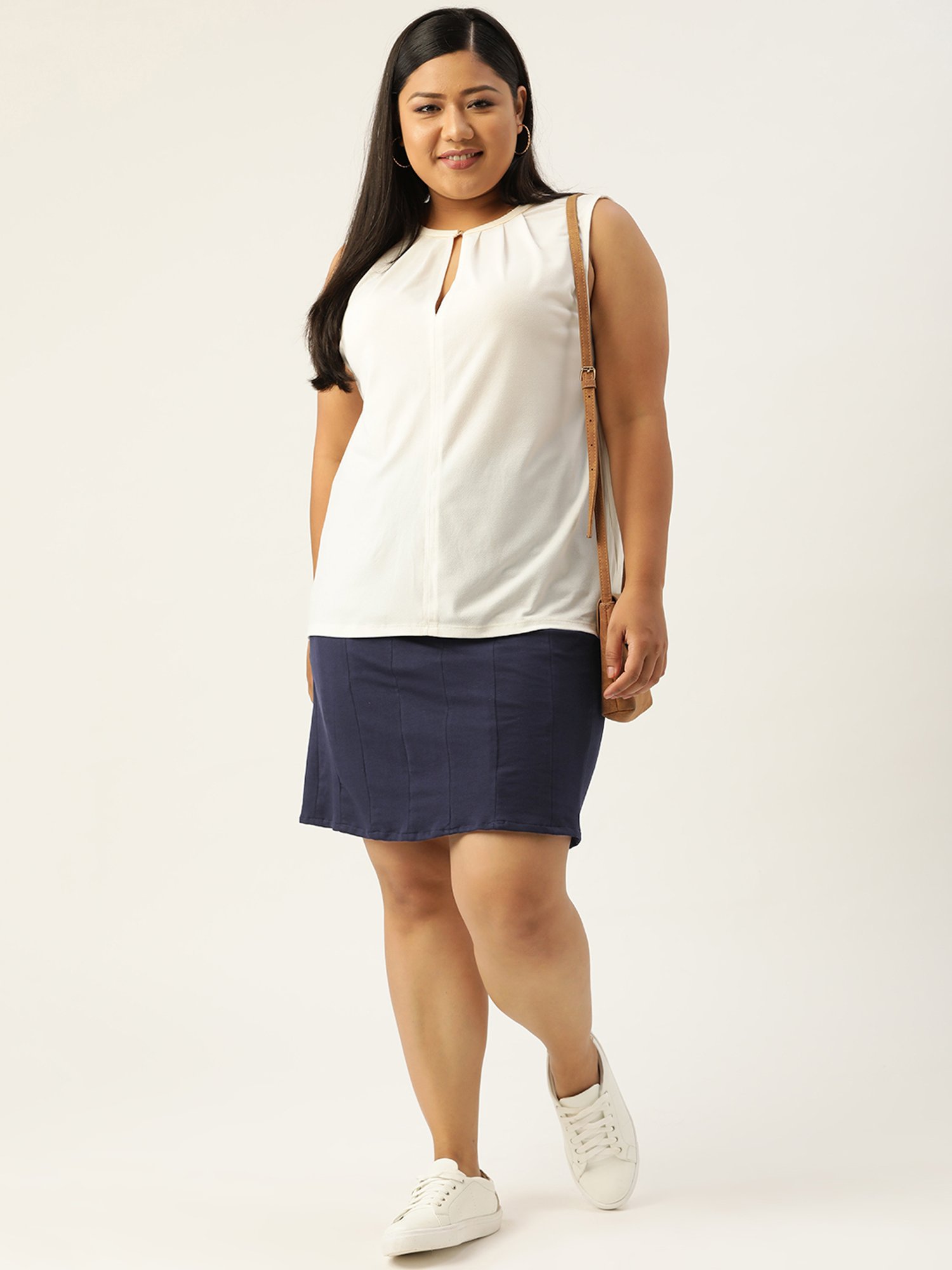theRebelinme Navy Circular Mini Skirt