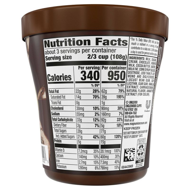 Magnum Tub Milk Chocolate Vanilla Ice Cream - 14.8oz
