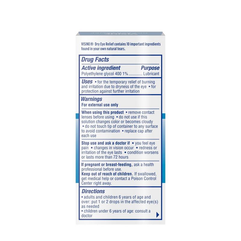 Visine Dry Eye Relief Lubricating Eye Drops - 0.5 fl oz