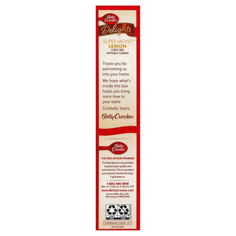 Betty Crocker Super Moist Lemon Cake - 15.25oz