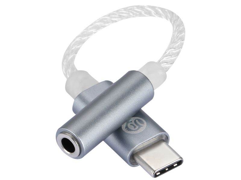 ApeSonic Pebble : USB C (Type C) Audio Adaptor, ALC5686 High Resolution DAC, to 3.5mm AUX, 32bit 384kHz Sample Rate, Class G Amp, Aluminum Casing, 5N Copper Cable, Replace 3.5mm Jack of Smart Phone