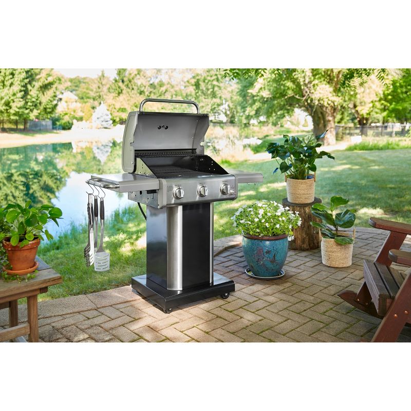 Kenmore 3 Burner Outdoor Patio Gas BBQ Propane Grill PG-4030400LD - Black