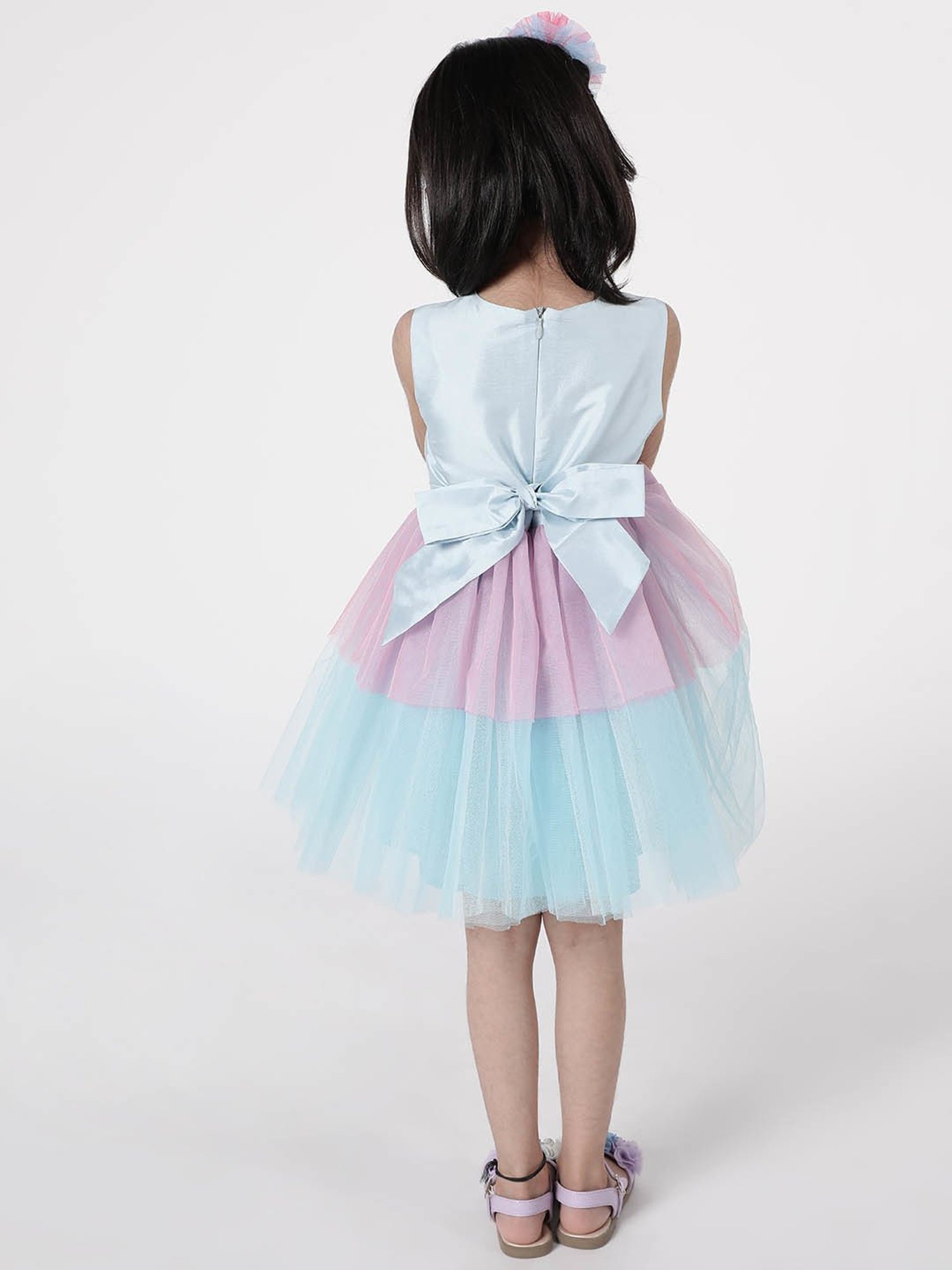 A Little Fable Blue Embroidered Dress