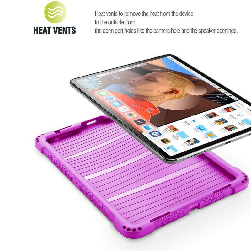 [10 Pieces] Poetic Silicone Case for iPad Pro 11 Inch 2018 Tablet Case Purple