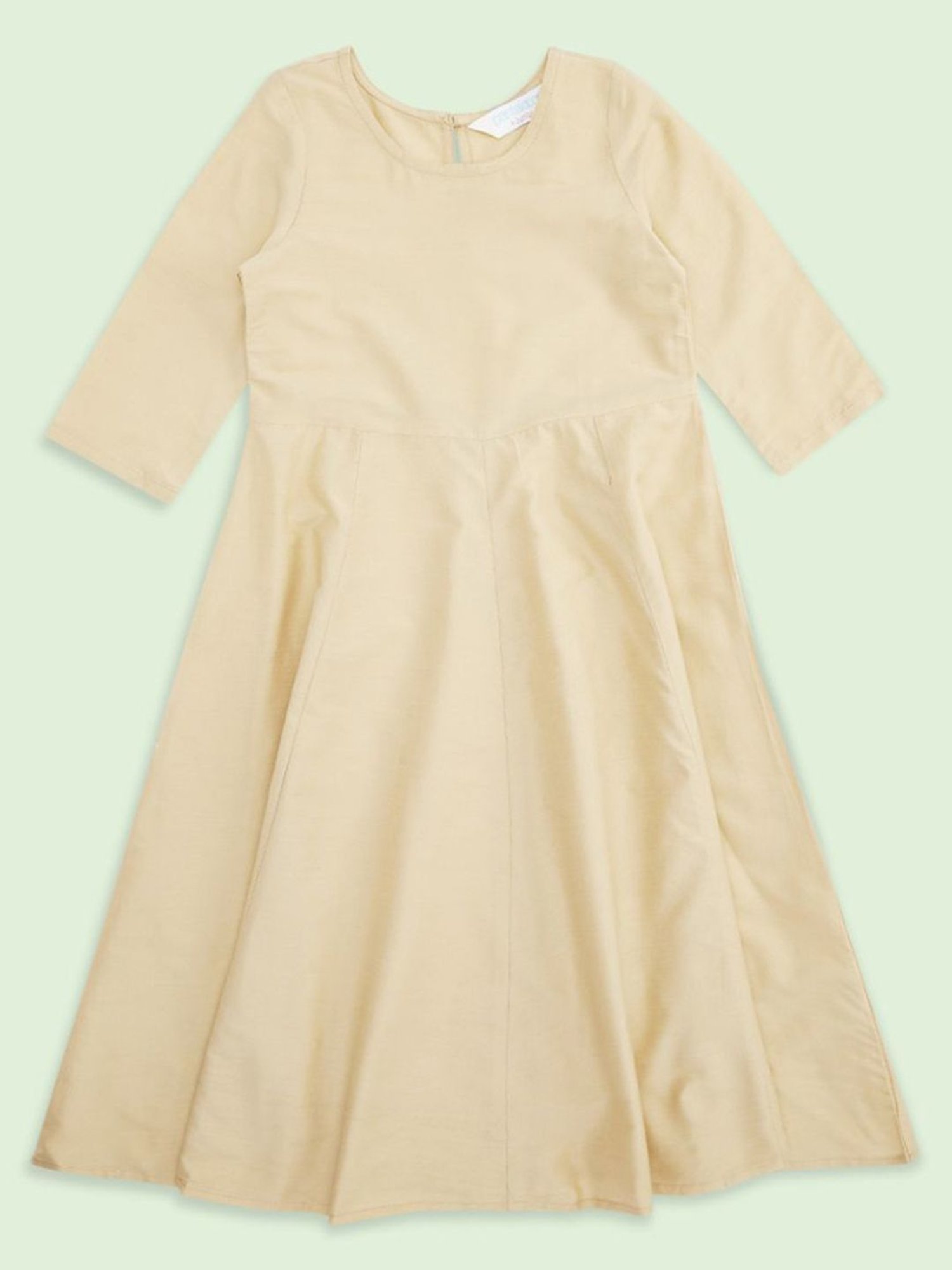 Akkriti by Pantaloons Kids Beige & Pink Printed Party Dress with Jacket