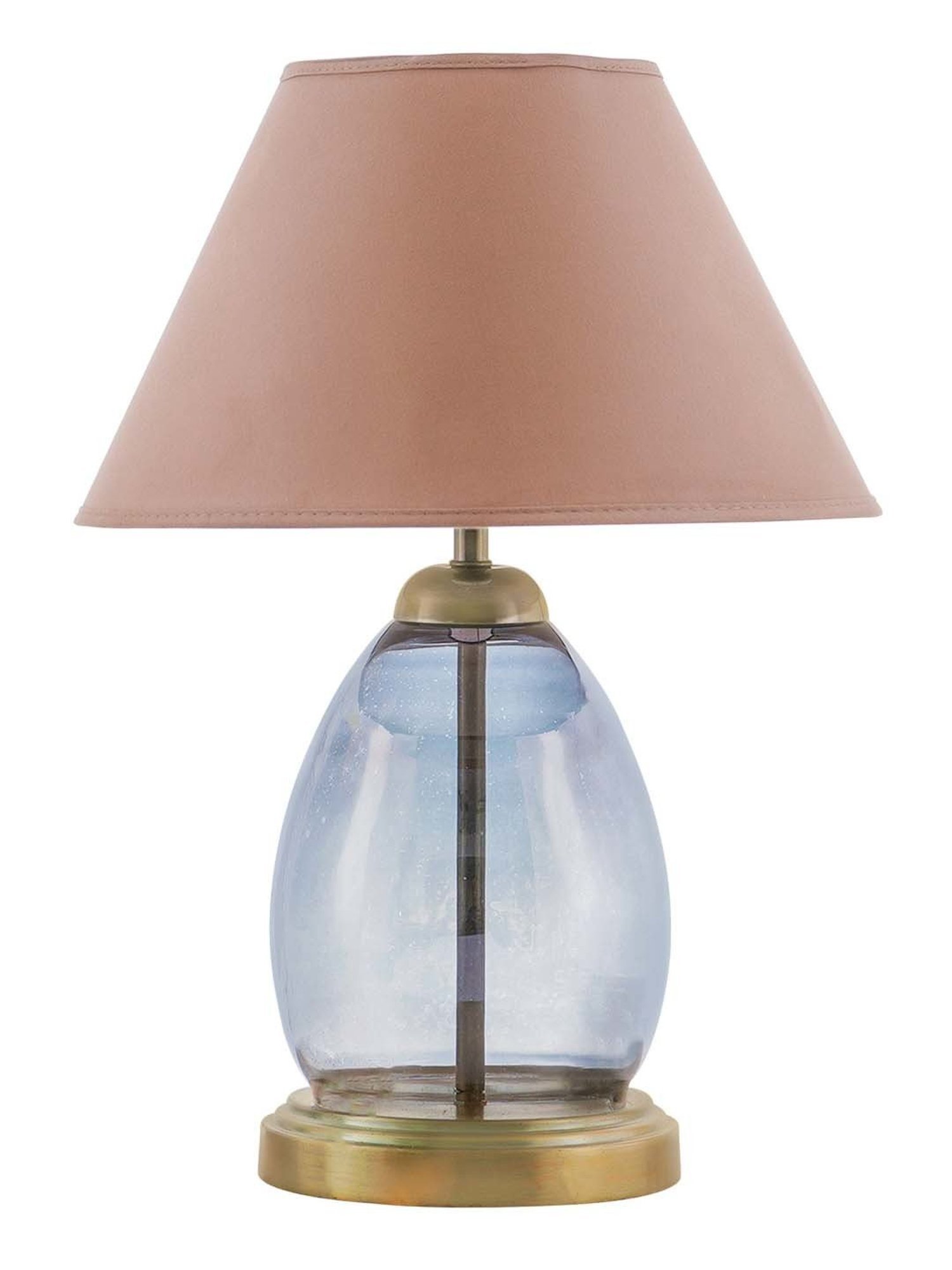 Kapoor E Illuminations 'Tiered' Light Pink & Blue Glass Table Lamp - Set of 1