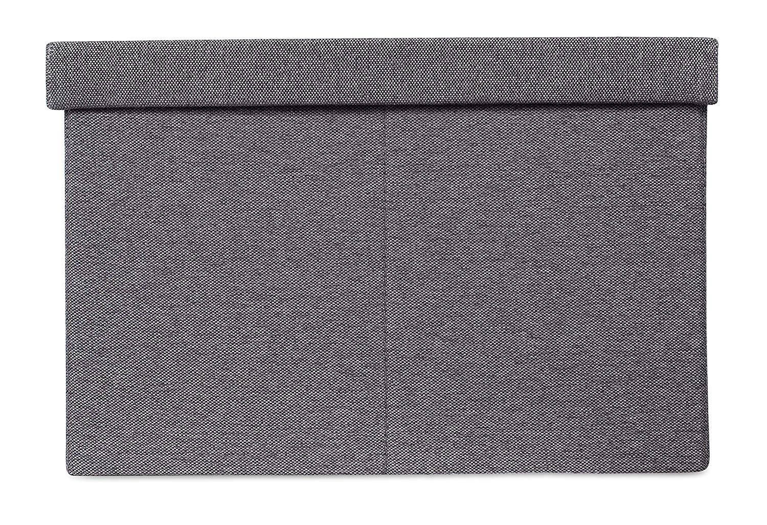 Internet's Best Collapsible File Storage Organizer | Decorative Linen Filing & Storage Office Box | Letter/Legal | Charcoal | 1 Pack