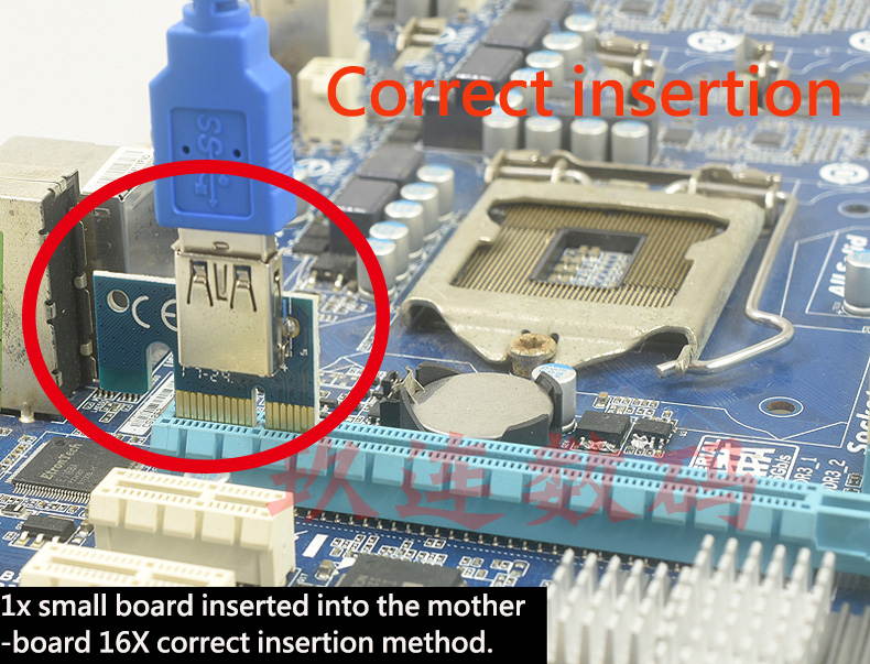 Mining Dedicated Graphics Card Extension Cable Adapter with SATA Cable X1 to X16 PCIe Riser Cable 60cm USB 3.0 Cable,PCI Express X1 to X16 GPU Mining Card, SATA,6Pin and Molex 3 Power Options-2pcs/Lot