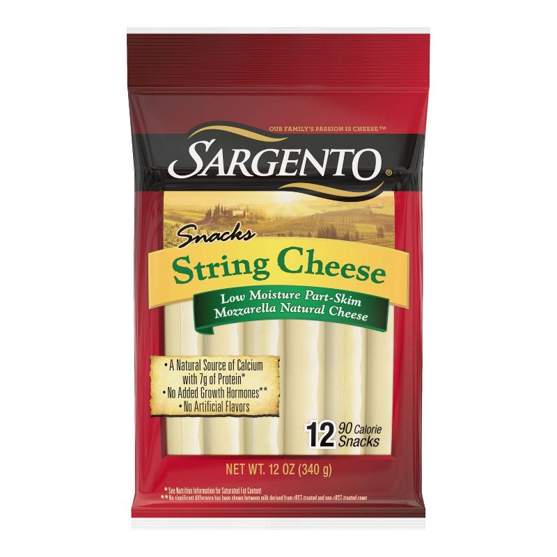 Sargento Natural Mozzarella String Cheese - 12ct