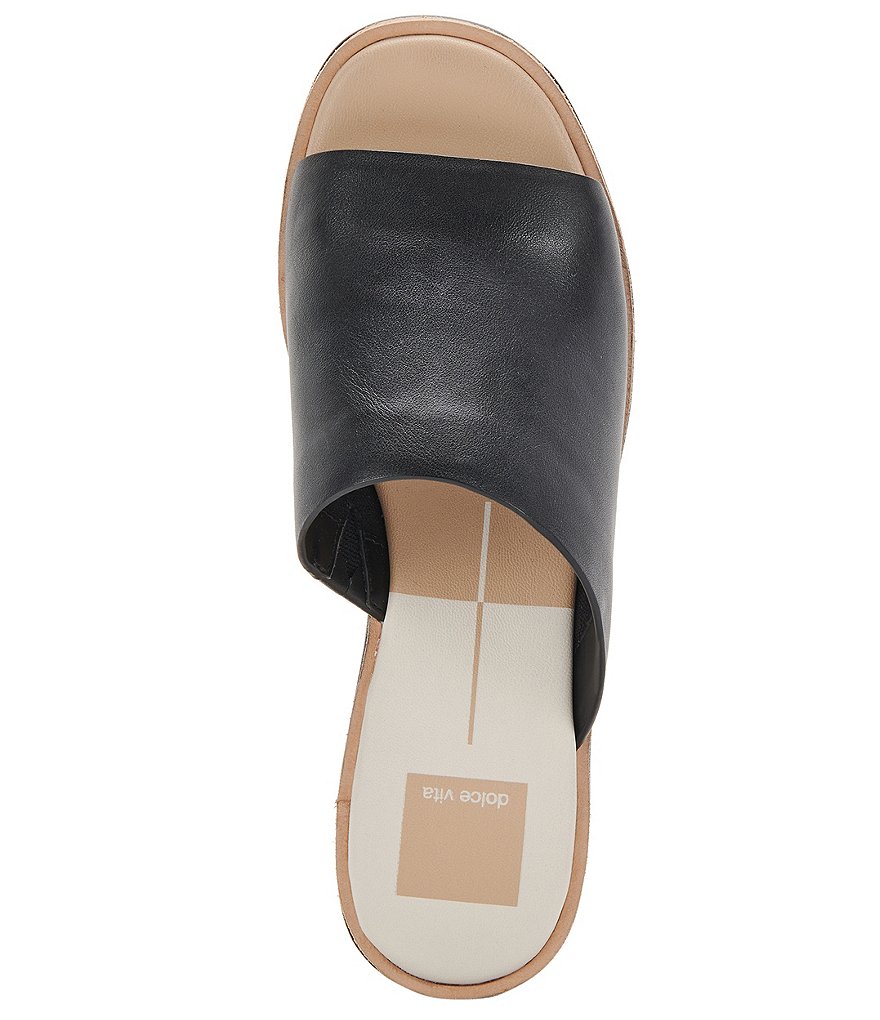 Dolce Vita Freta Leather Wedge Sandals