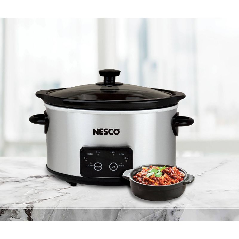 NESCO Slow Cooker 4 Quart Digital Stainless Steel