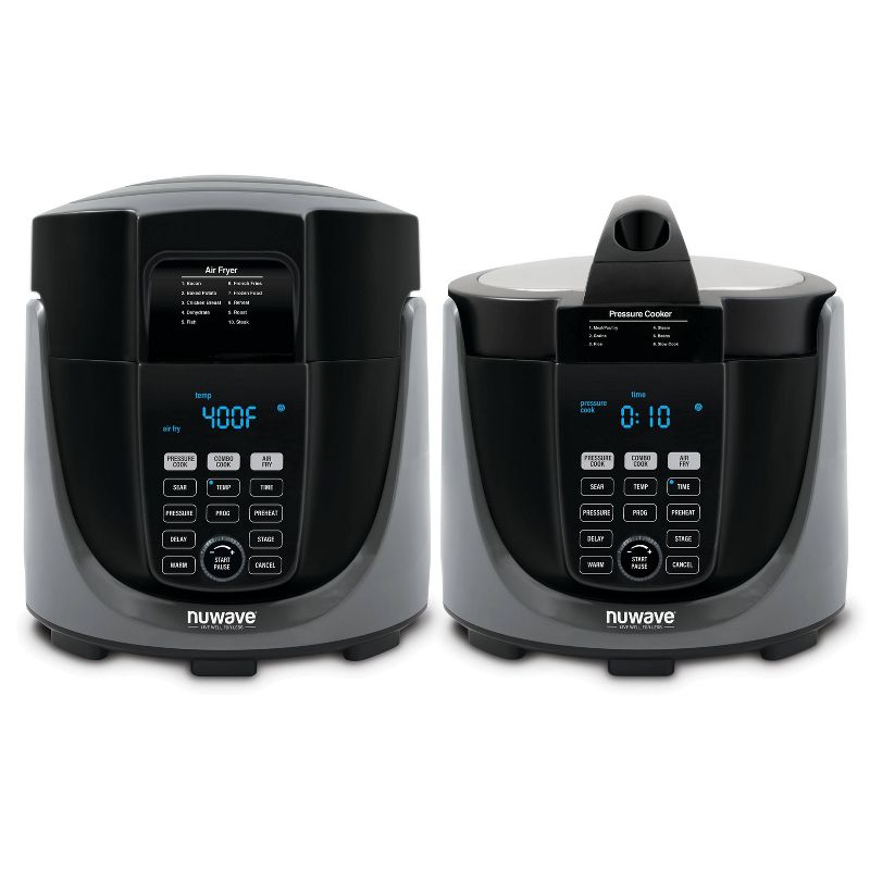 NuWave Duet 6qt Pressure Cooker and Air Fryer - Black