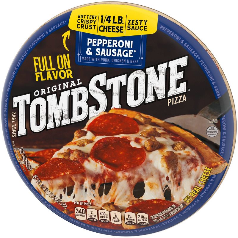 Tombstone Original Pepperoni & Sausage Frozen Pizza - 19.4oz