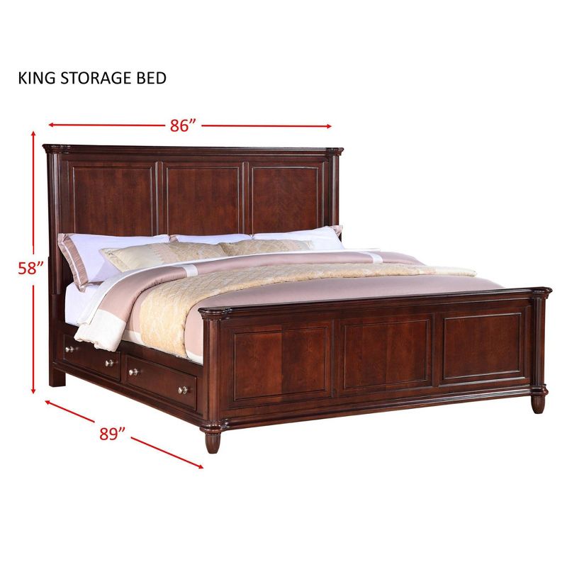 Dylan Headboard King Dark Cherry - Picket House Furnishings