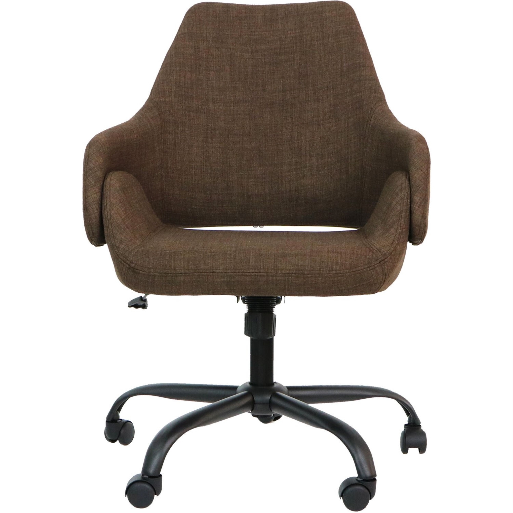 Hanover HOC0001 17.75-20.75 in. Everson Gas Lift Wheeled Office Chair, Chocolate