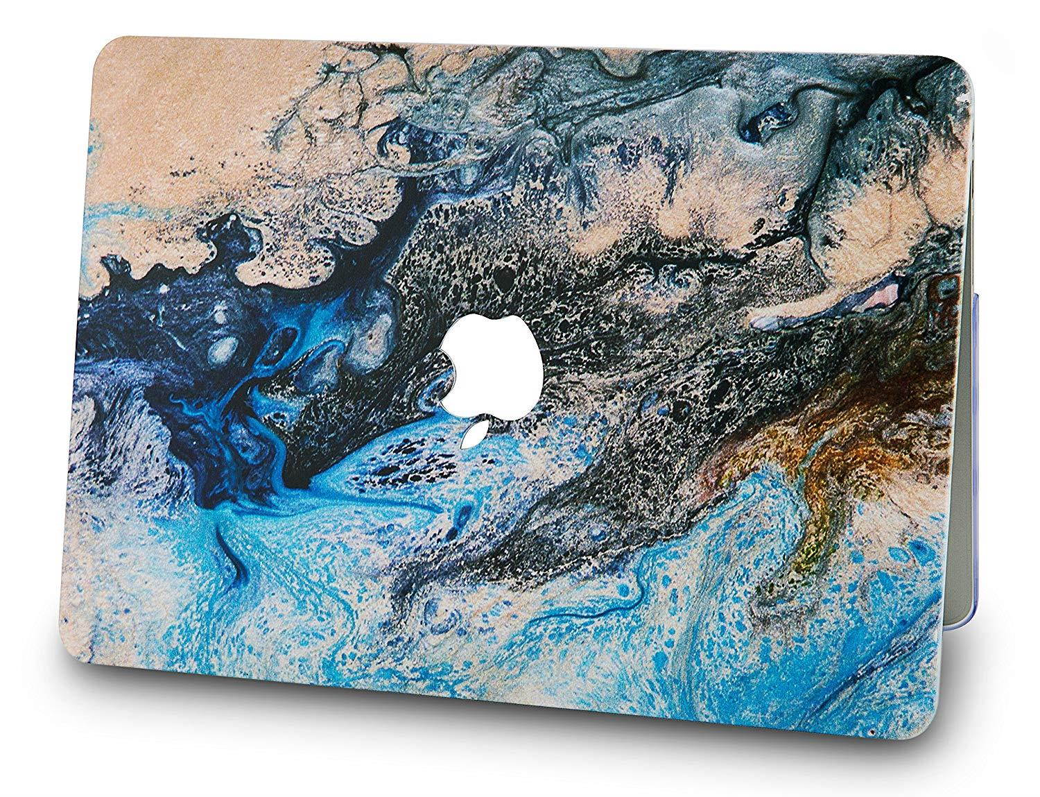 KEC Laptop Case for MacBook Pro 13" (2018/2017/2016) w/ Keyboard Cover Plastic Hard Shell A1989/A1706/A1708 Touch Bar (Sea)