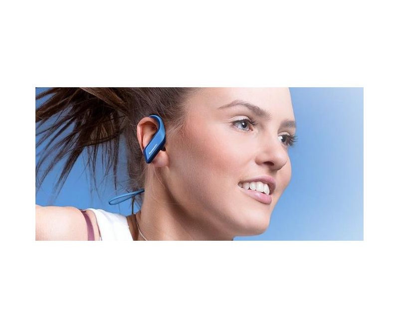 Panasonic Wings Ultra-Light Wireless Bluetooth Sport Earphones - Blue - RP-BTS35-A - Stereo - Wireless - Bluetooth - 32.8 ft