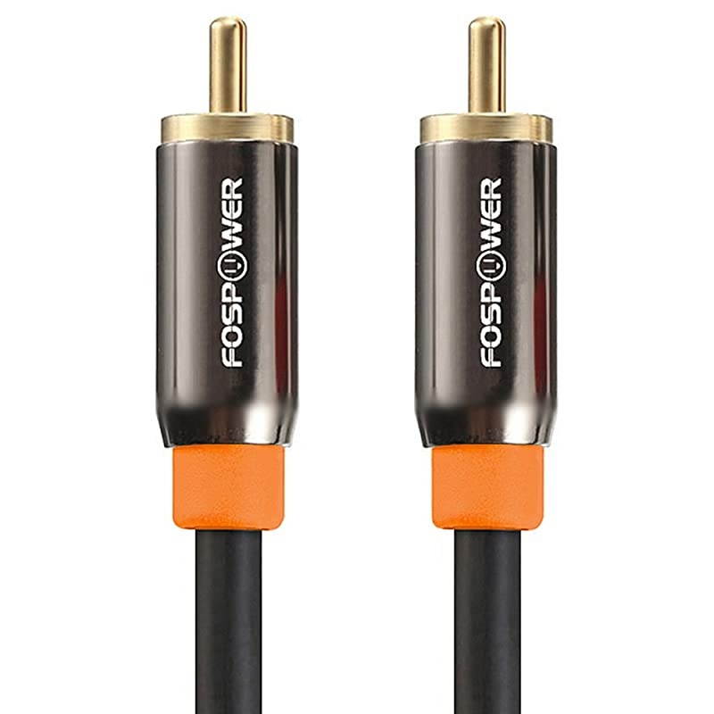 10 Feet Digital Audio Coaxial Cable 24K Gold Plated Connectors Premium SPDIF RCA Male to RCA Male for Home Theater HDTV Subwoofer HiFi Systems