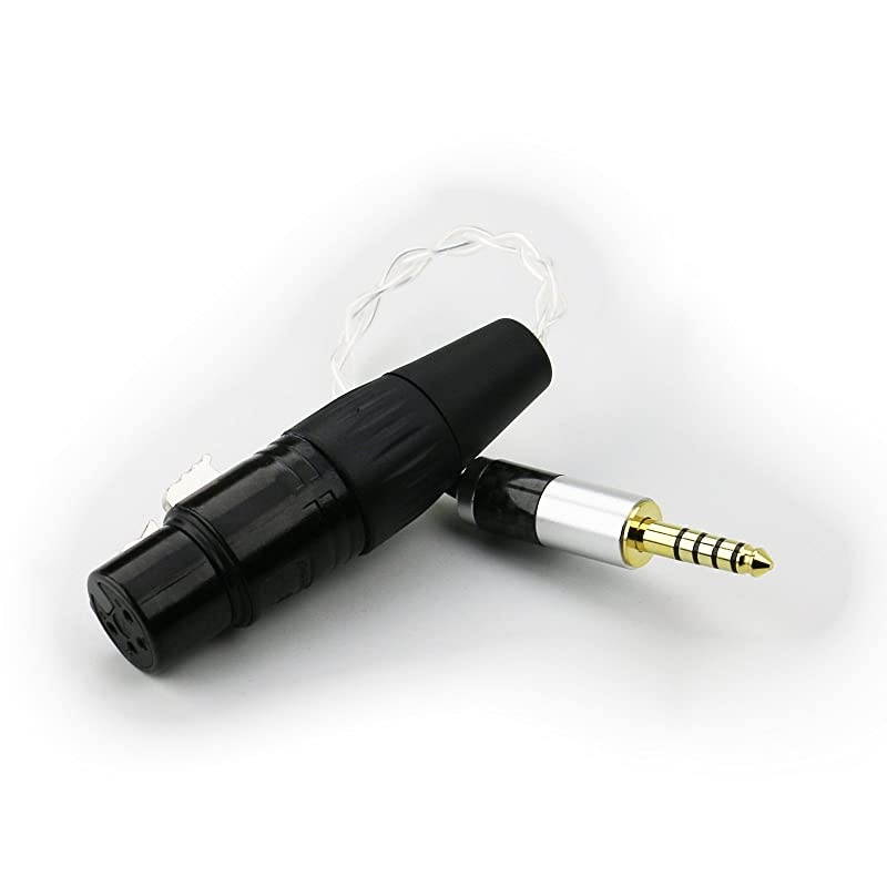 44mm Male to 4pin XLR Balanced Female Silver Plated Headphone Audio Adapter for Sony WM1A NWWM1Z PHA2A