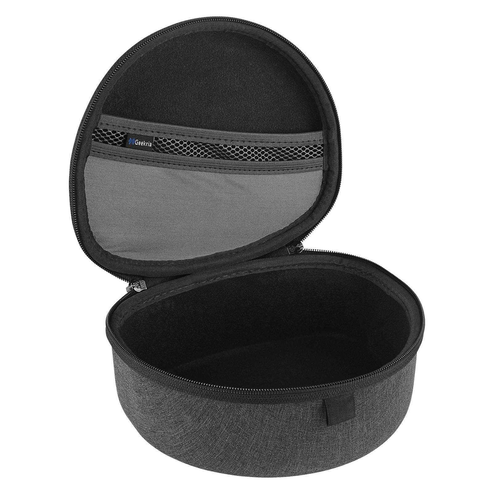 Geekria UltraShell Case for Audio-Technica ATH-M50X, ATH-M50, ATH-M40X, ATH-M30X Headphone, Replacement Protective Hard Shell Travel Carrying Bag with Accessories Storage (Dark Grey)