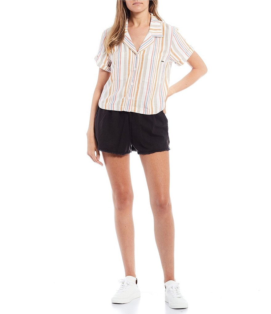 Love & Piece Sleeveless Tie-Die Peplum Hanky Hem Top