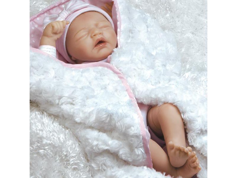 Paradise Galleries Reborn Baby Doll in Silicone Vinyl, 17.5 inch Sleeping Newborn Girl Baby Bundles: I Love Naps, 7-Piece Ensemble