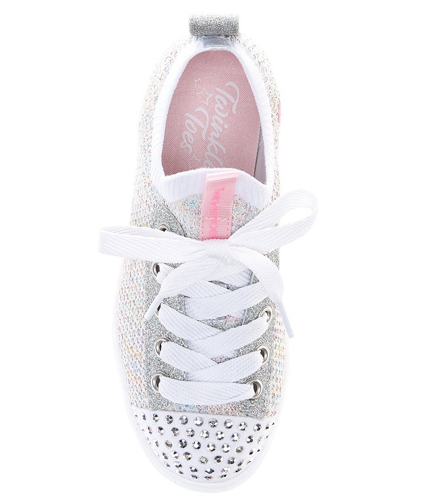 Skechers Girls' Twinkle Toes Twinkle Sparks-Knit Shines Light Up Sneakers (Youth)