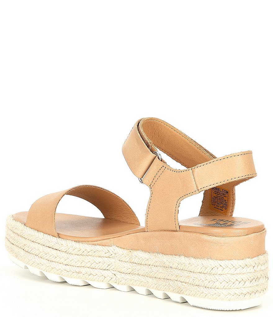 Sorel Cameron Leather Flatform Espadrille Sandals